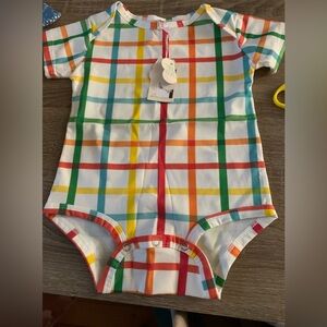 Colorful Plaid Kids One Piece